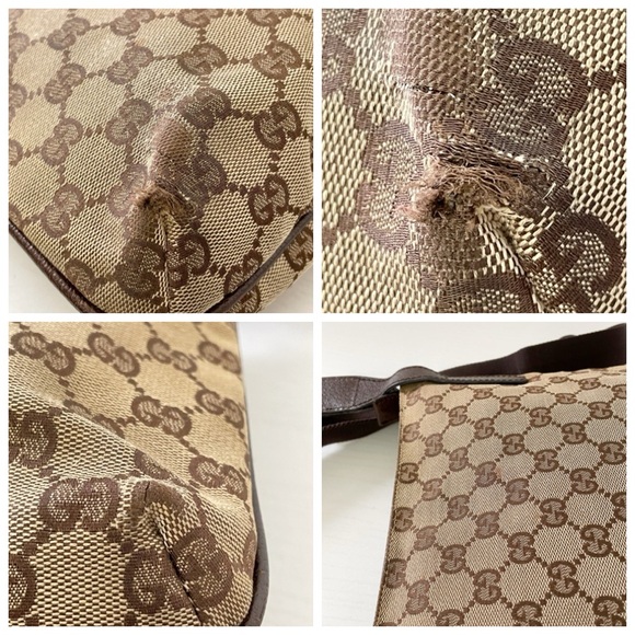 Gucci brown monogram canvas leather trim small shoulder bag - Picture 5 of 15
